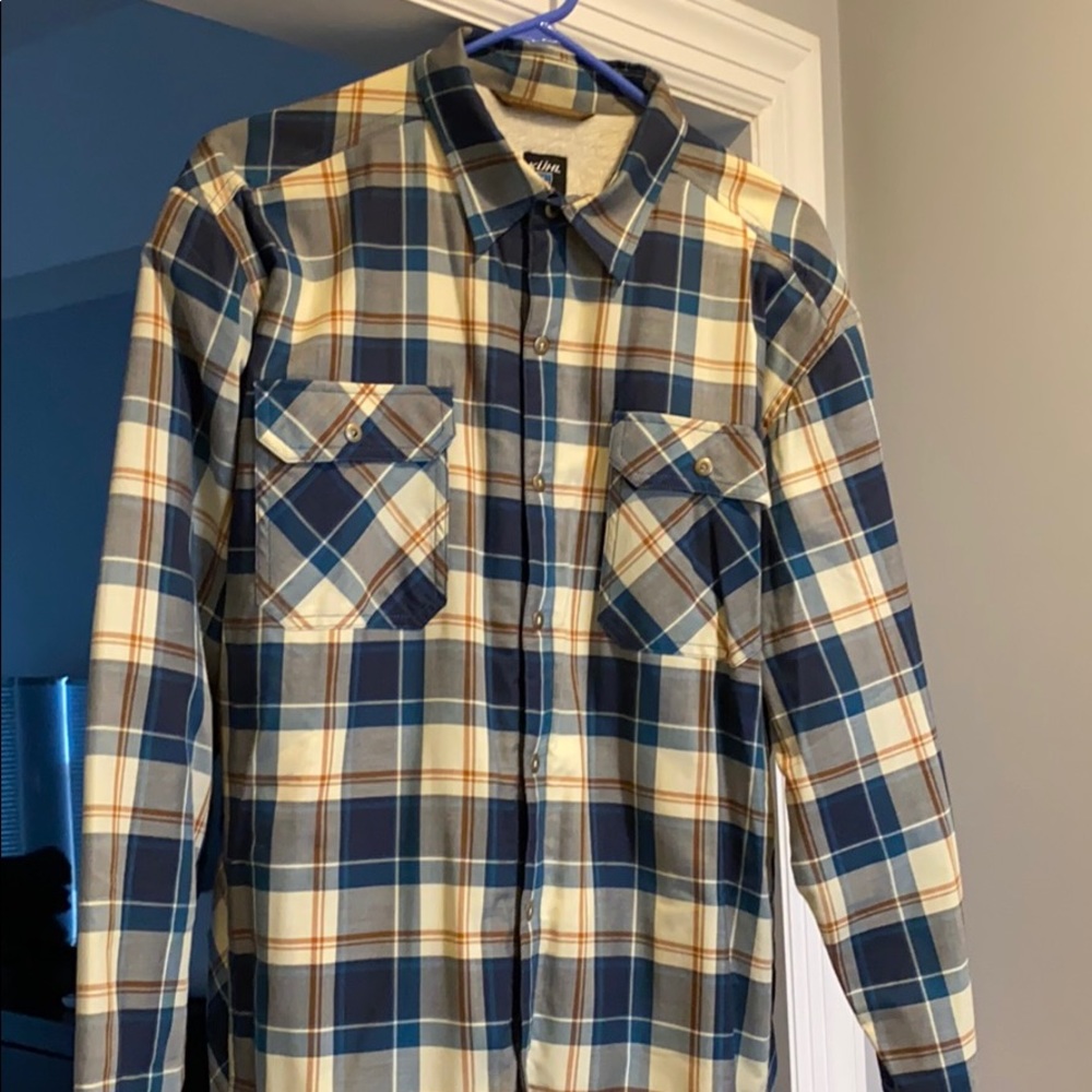 Kühl fur lined flannel shirt
